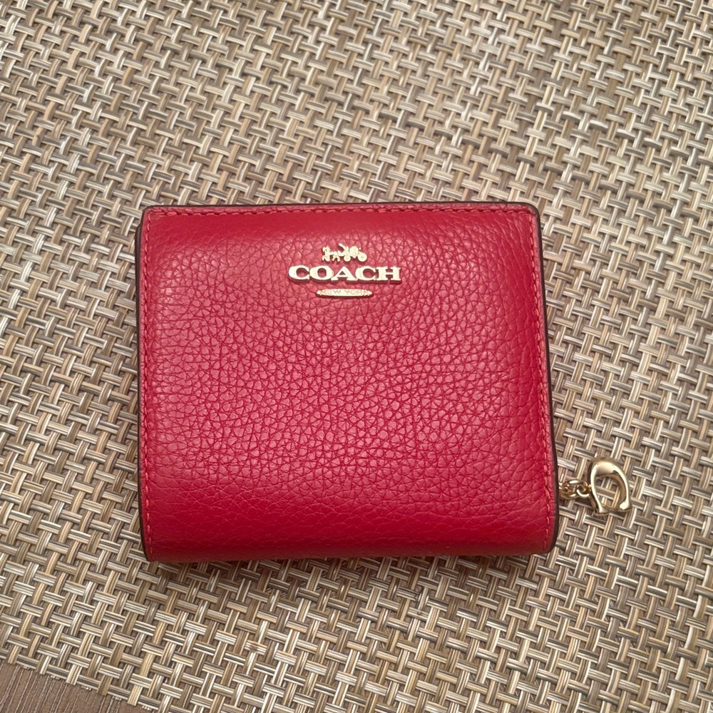 Coach Cherry Red Leather Wallet